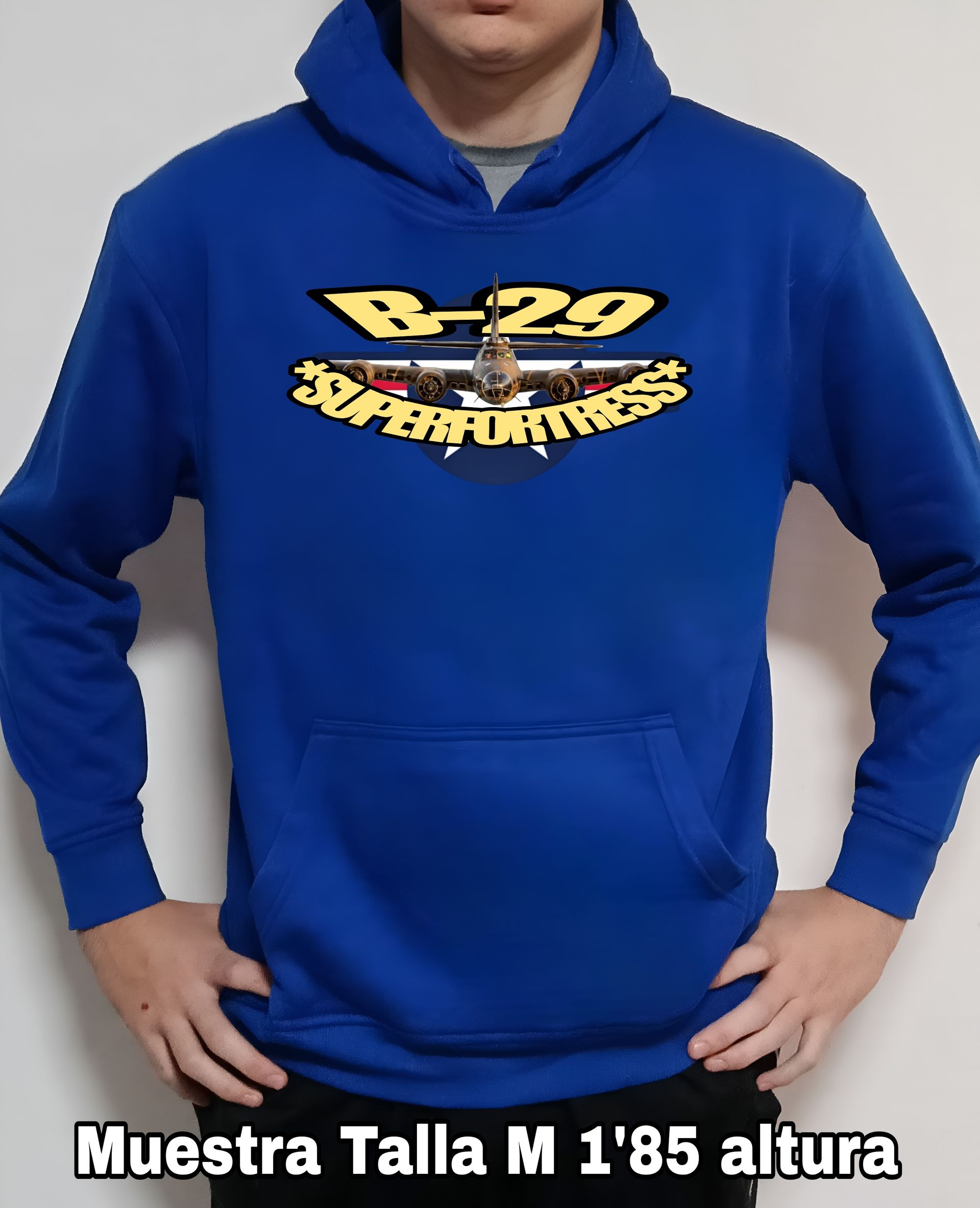 Sudadera con capucha aviones combate 2WW Usa B-29 Superfortress nº1 Sudadera con capucha del catálogo de CamisetasMilitares.com en la colección aviones de combate 2 W.W. de USA B-29 Superfortress