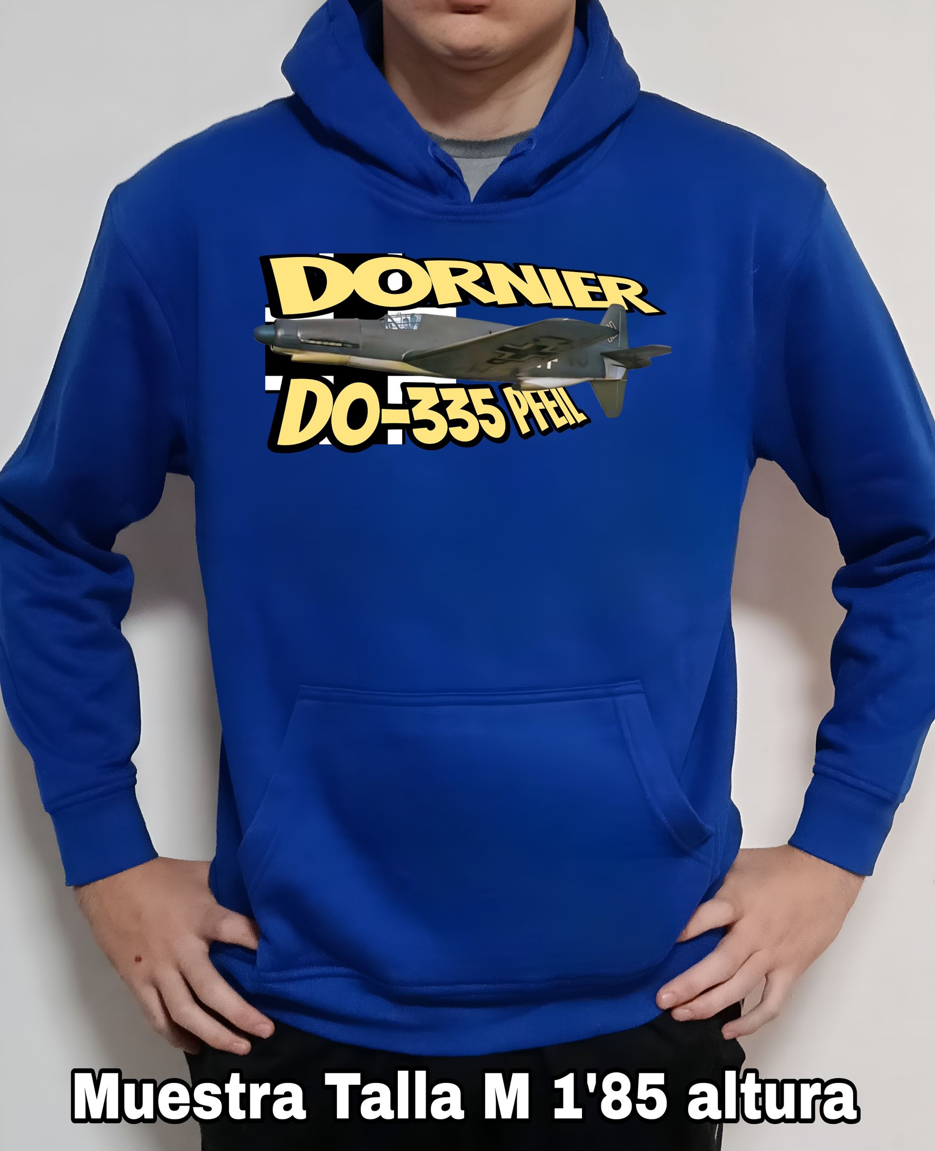 Sudadera con capucha aviones combate 2WW Dornier DO-335 Pfeil nº4 Sudadera con capucha del catálogo de CamisetasMilitares.com en la colección aviones de combate 2 W.W. de Alemania Dornier DO-335 Pfeil