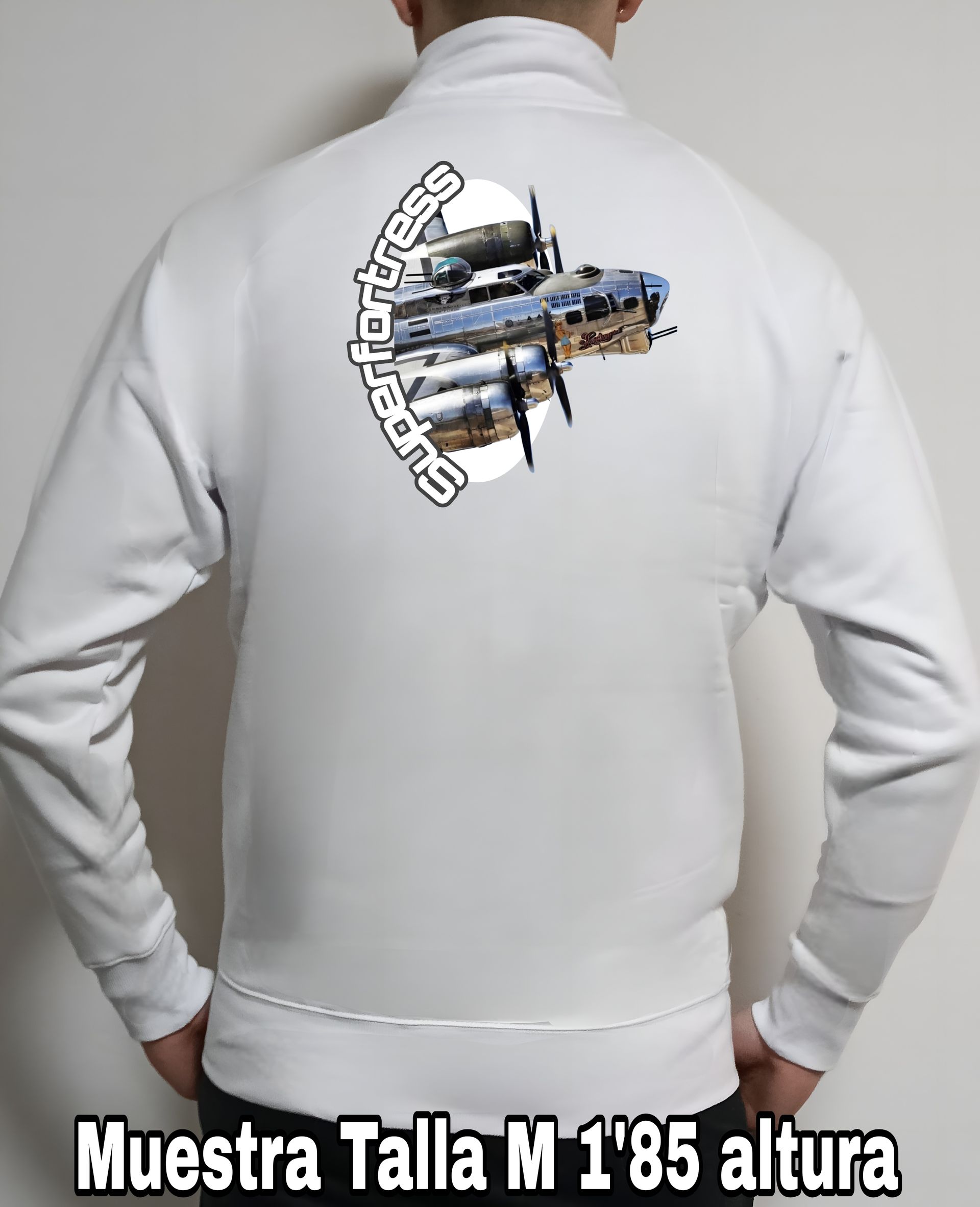 Sudadera con cremallera aviones combate 2WW Usa B-29 Superfortress nº 2 Sudadera con cremallera del catálogo de CamisetasMilitares.com en la colección aviones de combate 2 W.W. de USA B-29 Superfortress