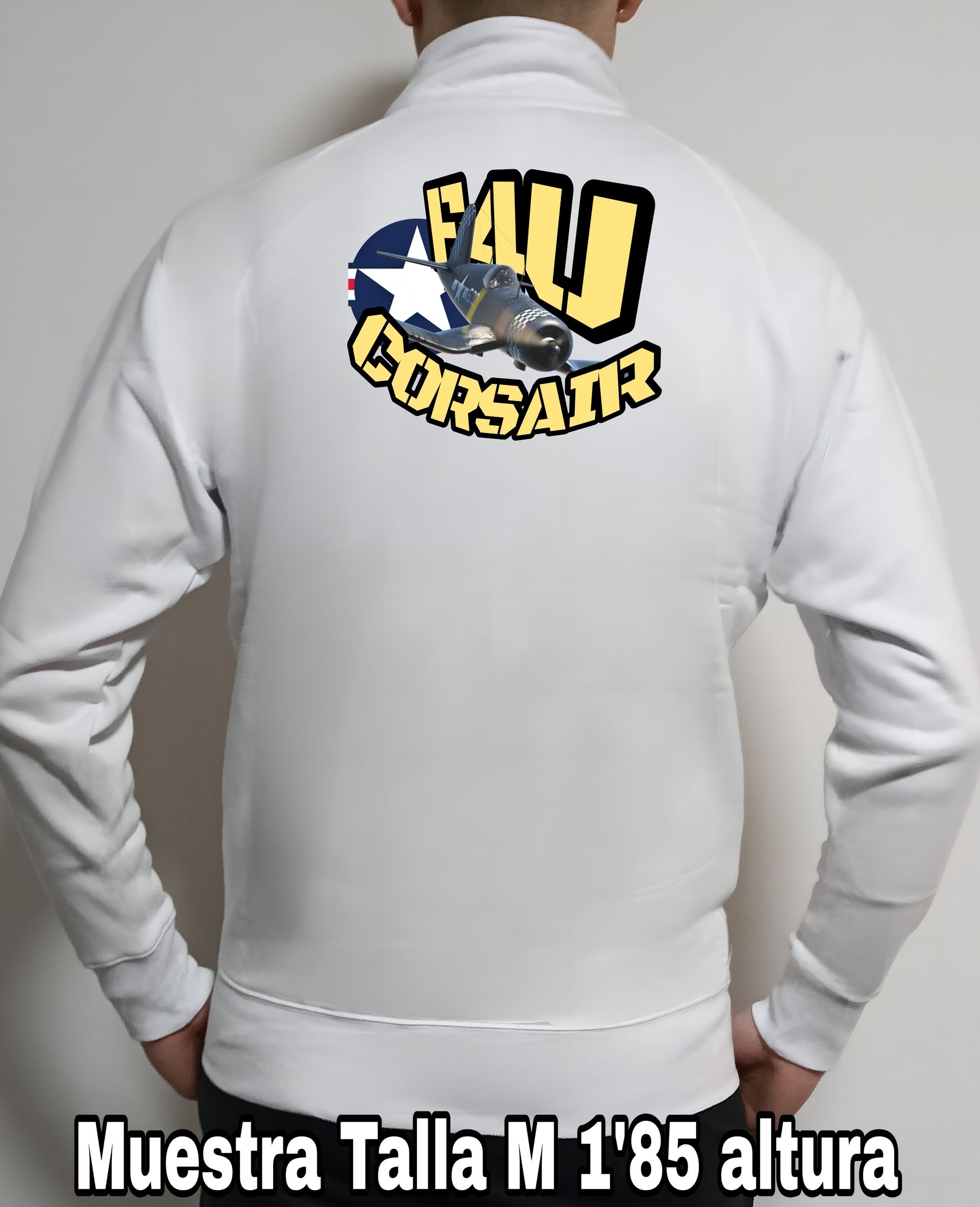 Sudadera con cremallera aviones combate Usa Chance Vought F4U Corsair nº3 Sudadera con cremallera del catálogo de CamisetasMilitares.com en la colección aviones de combate 2 W.W. de USA Chance Vought F4U Corsair