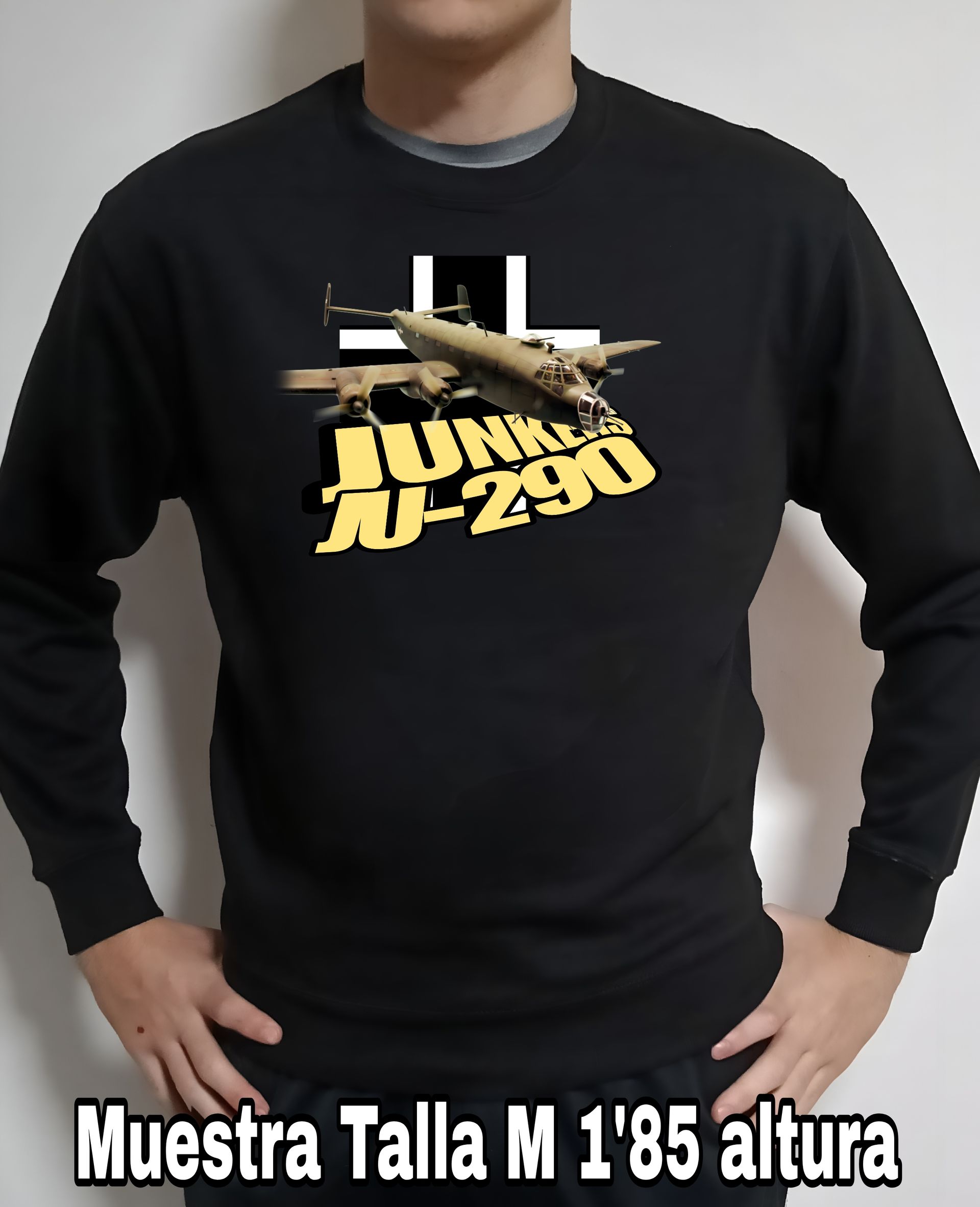 Sudadera aviones combate 2WW Alemania Junkers JU-290 nº1 Sudadera del catálogo de CamisetasMilitares.com en la colección aviones de combate 2 W.W. de Alemania Junkers JU-290