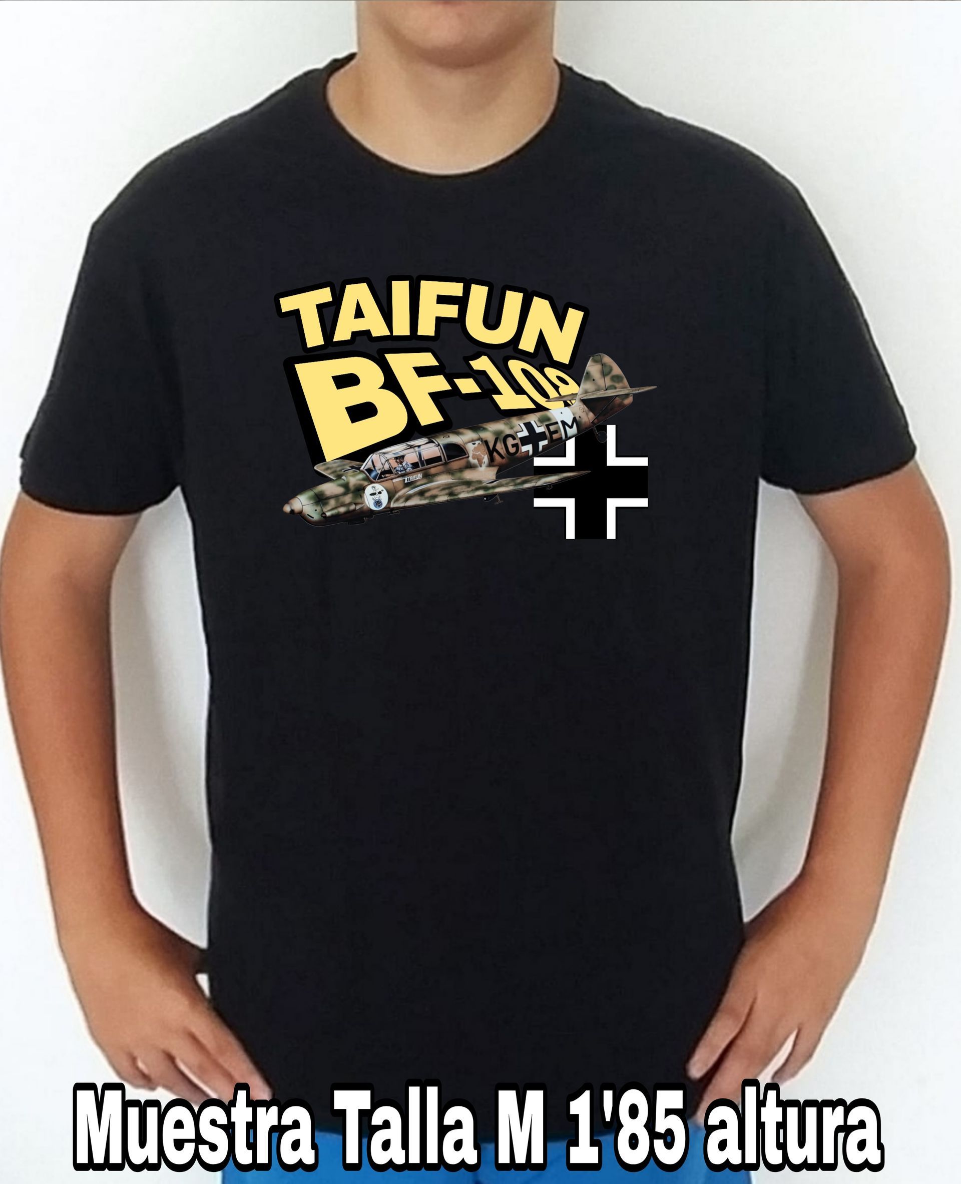 Camiseta aviones combate 2WW Alemania Messerschmitt BF108 Taifun nº 2 Camiseta, t-shirt, playera, del catálogo de CamisetasMilitares.com en la colección aviones de combate 2 W.W. de Alemania Messerschmitt BF108 Taifun