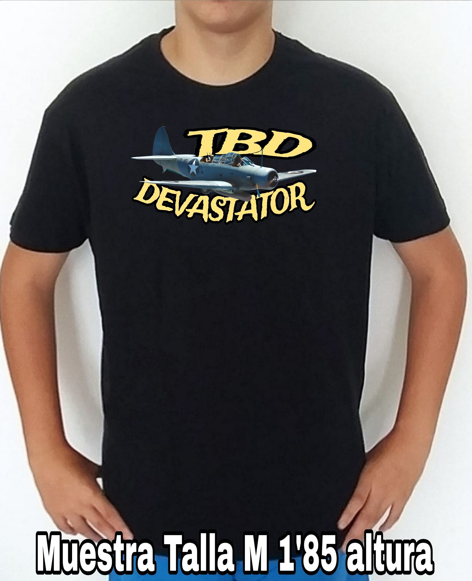 Camiseta aviones combate 2WW Douglas TBD Devastator nº 4 Camiseta, t-shirt, playera, del catálogo de CamisetasMilitares.com en la colección aviones de combate 2 W.W. de USA Douglas TBD Devastator