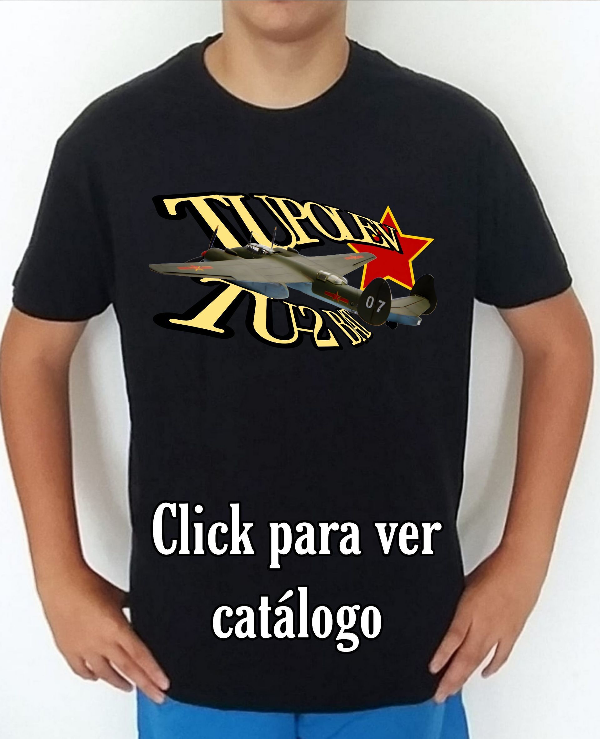 Colección camisetas aviones de combate 2WW Rusia Tupolev TU-2 Bat Camiseta/t-shirt/playera, del catálogo de CamisetasMilitares.com en la colección aviones de combate 2WW Rusia Tupolev TU-2 Bat