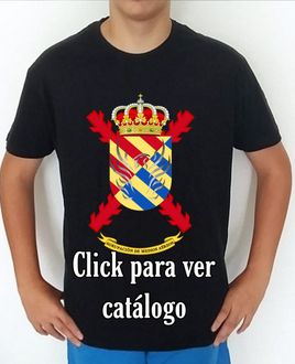 Catálogo de camisetas militares, t-shirt, playeras. de www.CamisetasMilitares.com. Colección de camisetas sobre emblemas de La U.M.E. y Guardia Real española,