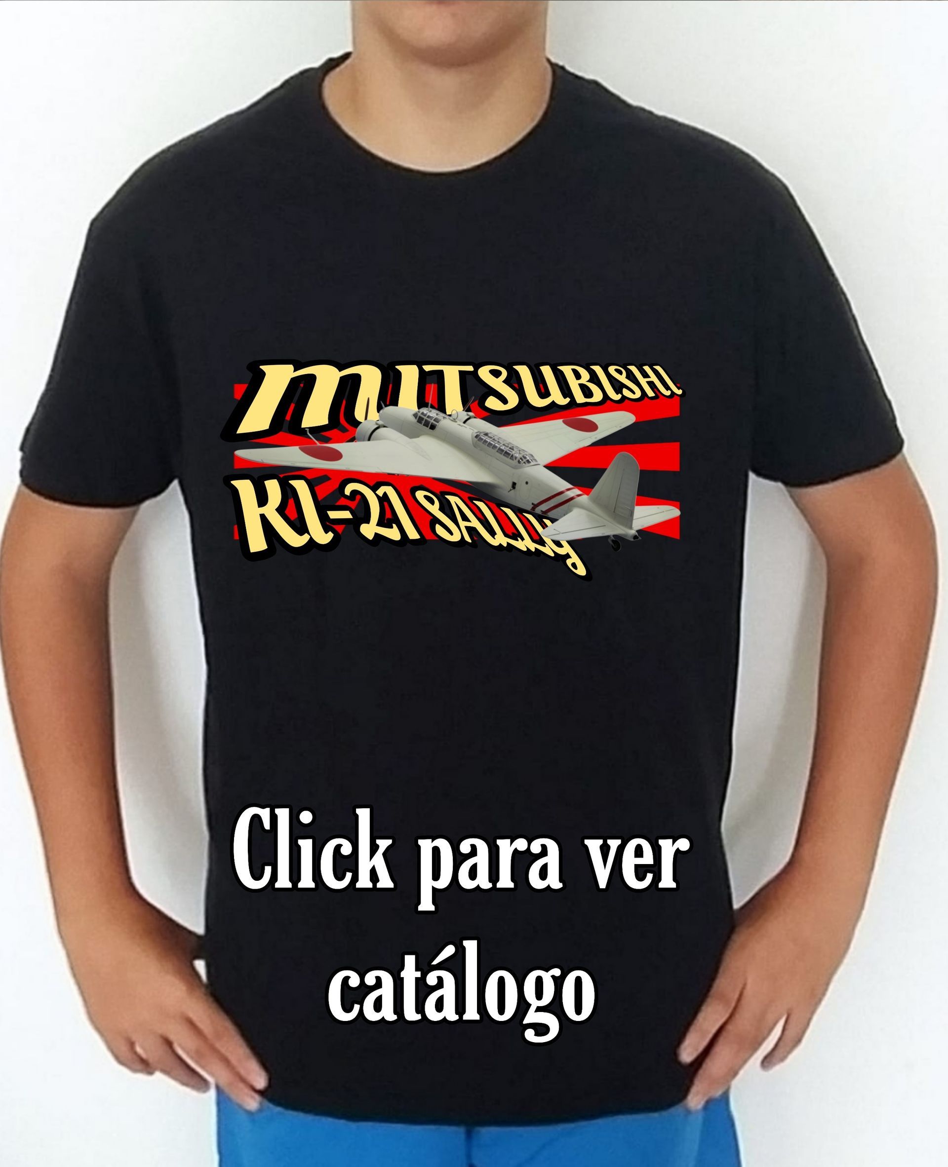 Colección camisetas aviones de combate 2WW Japón Mitsubishi Ki-21 Sally Camiseta/t-shirt/playera, del catálogo de CamisetasMilitares.com  en la colección aviones de combate 2WW Japón Mitsubishi Ki-21 Sally