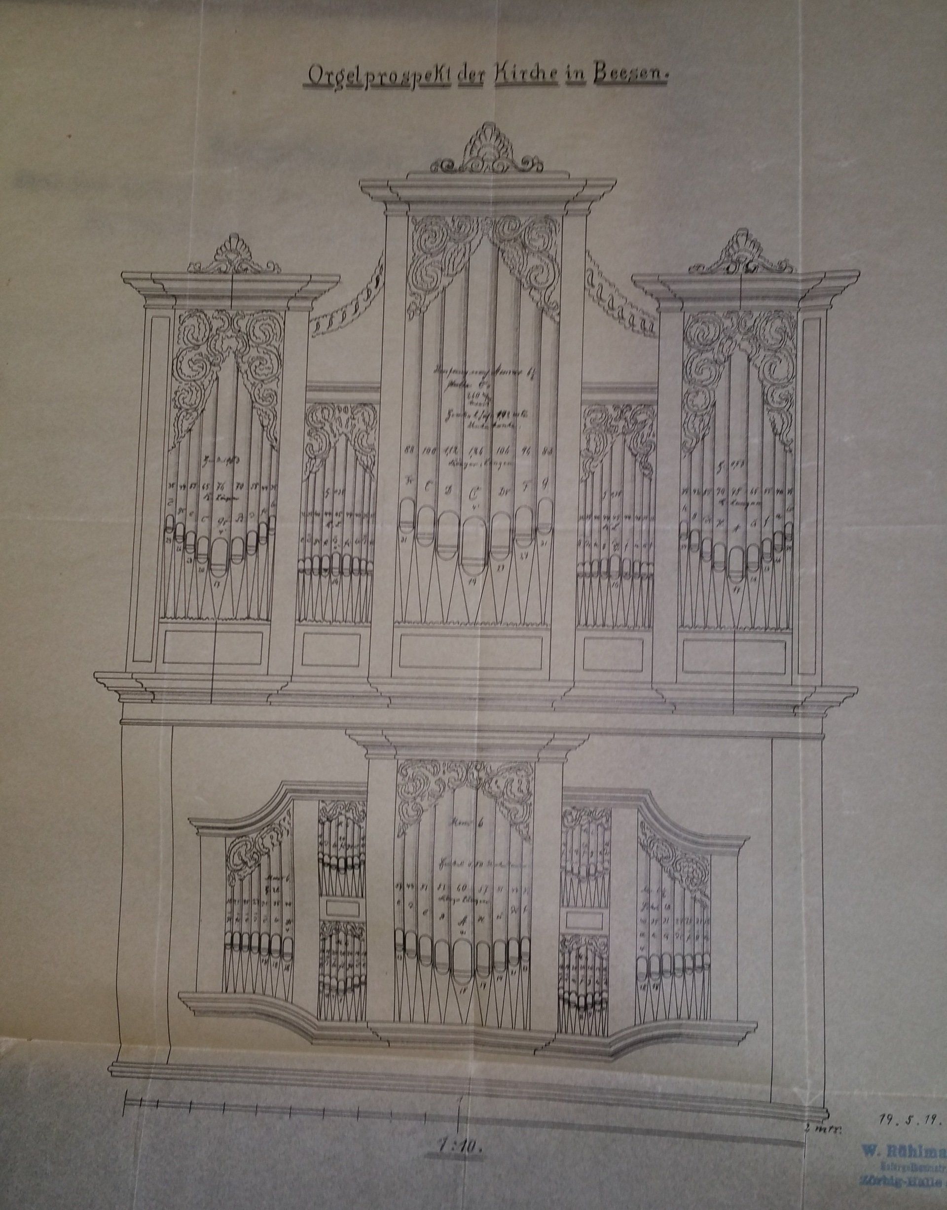 Orgelprospekt Beesen (Halle)