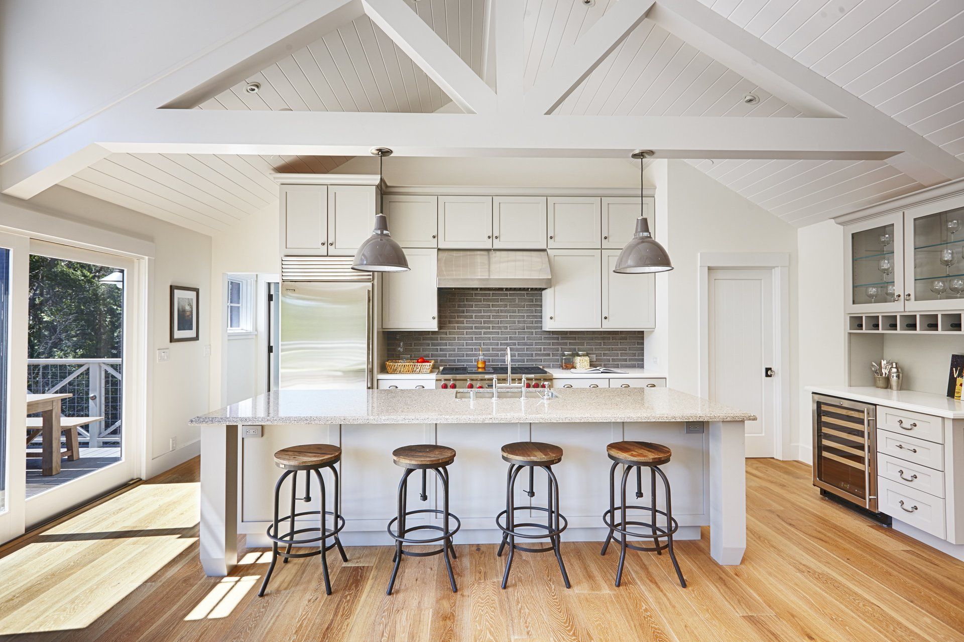 Kitchen living in a vintage inspired modern farmhouse