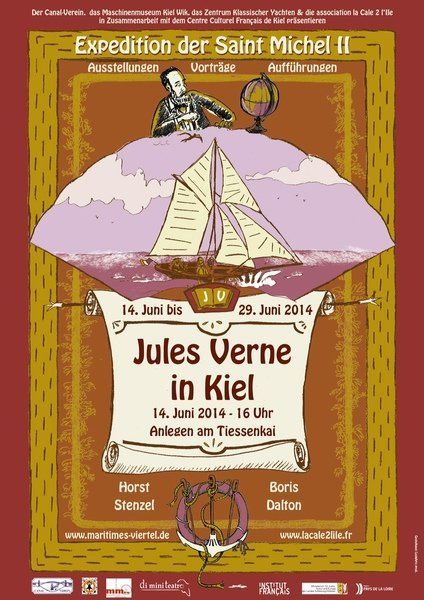 Affiche de l'expo Jules Verne à Kiel