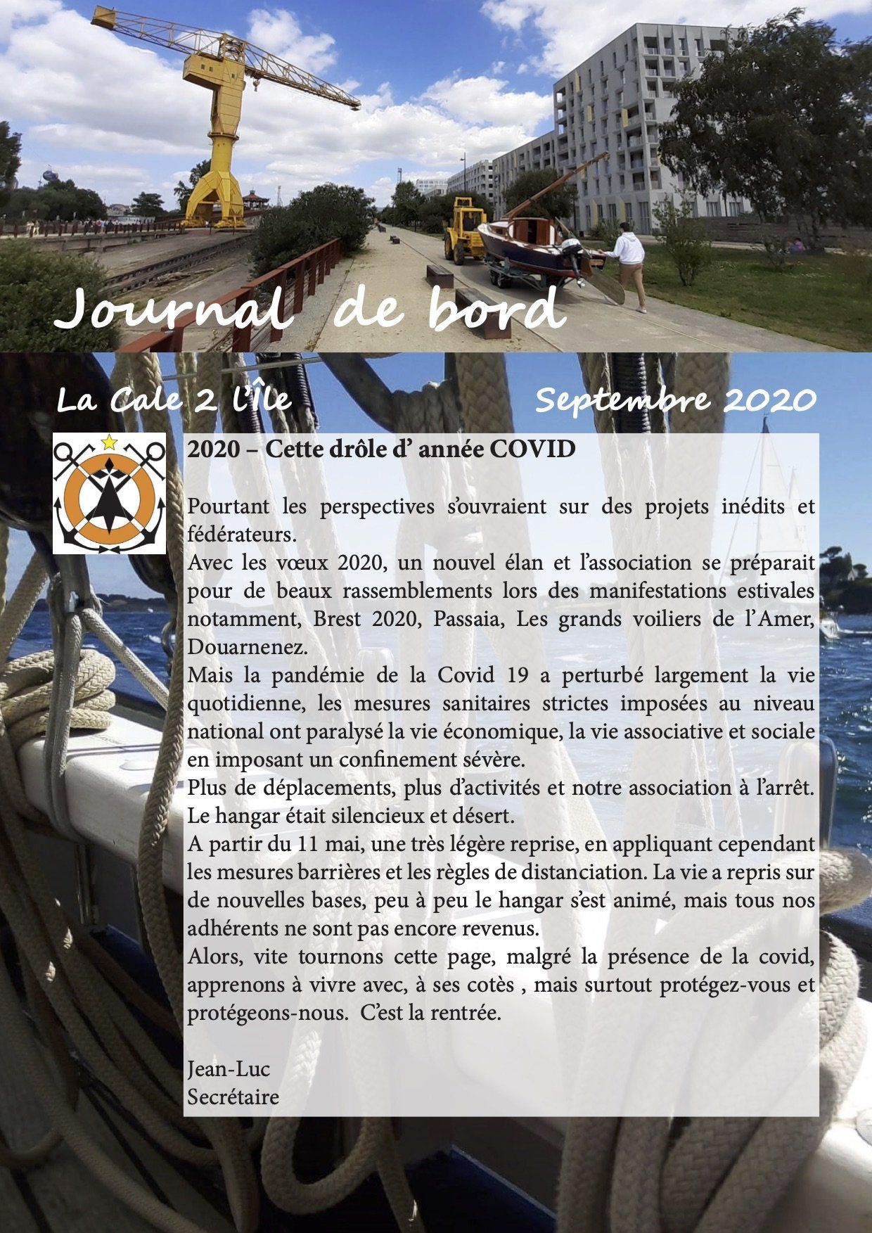 Journal de Bord n°8 de septembre 2020