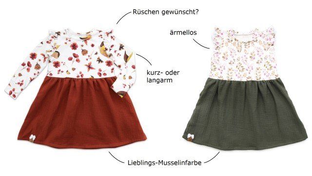 Musselin Kleid Mädchen Musselin Kleid Mädchen