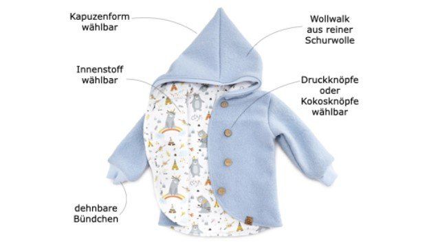 Wollwalkjacke Kinder Wollwalkjacke Kinder