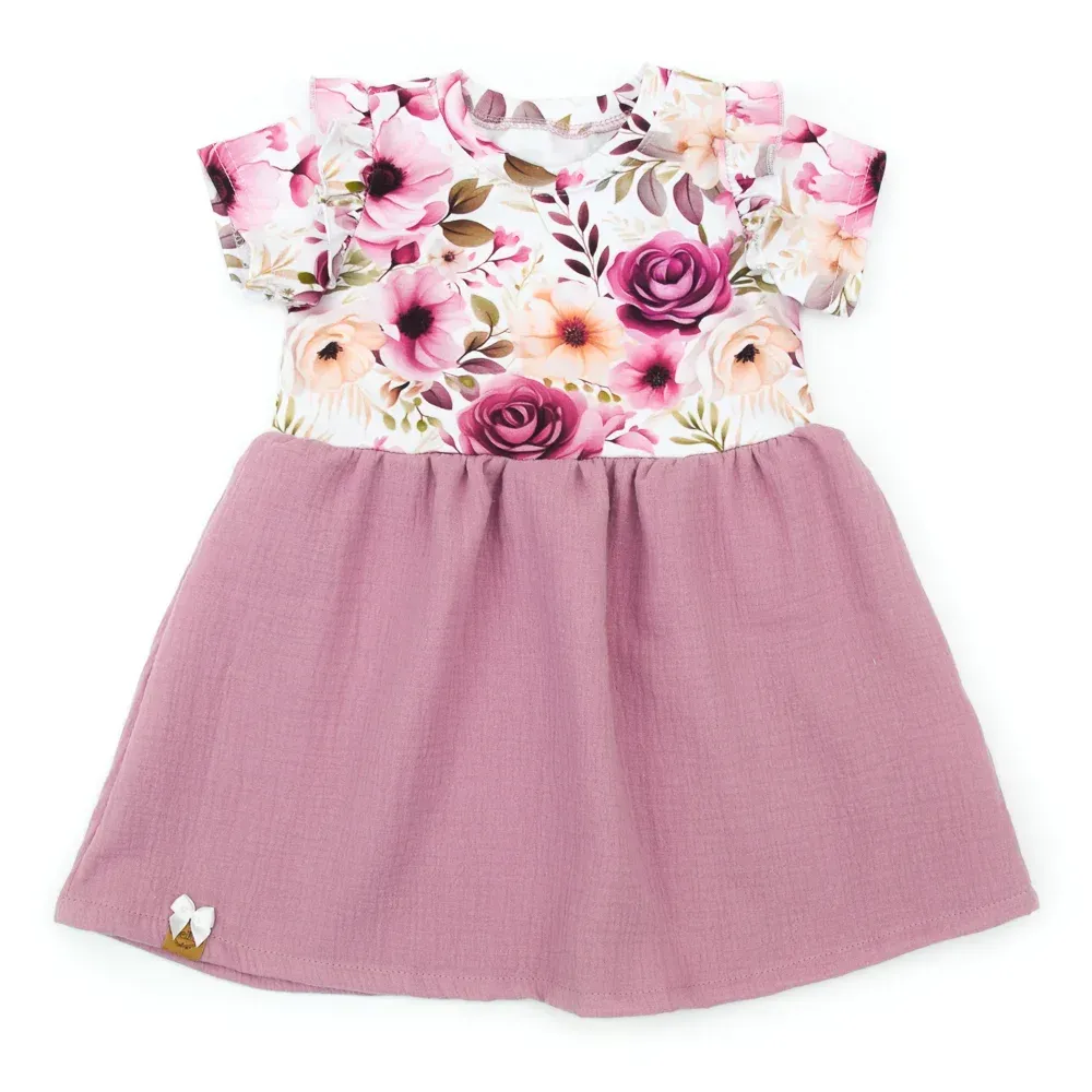 Kleid Blumen Musselin Baby Mädchen