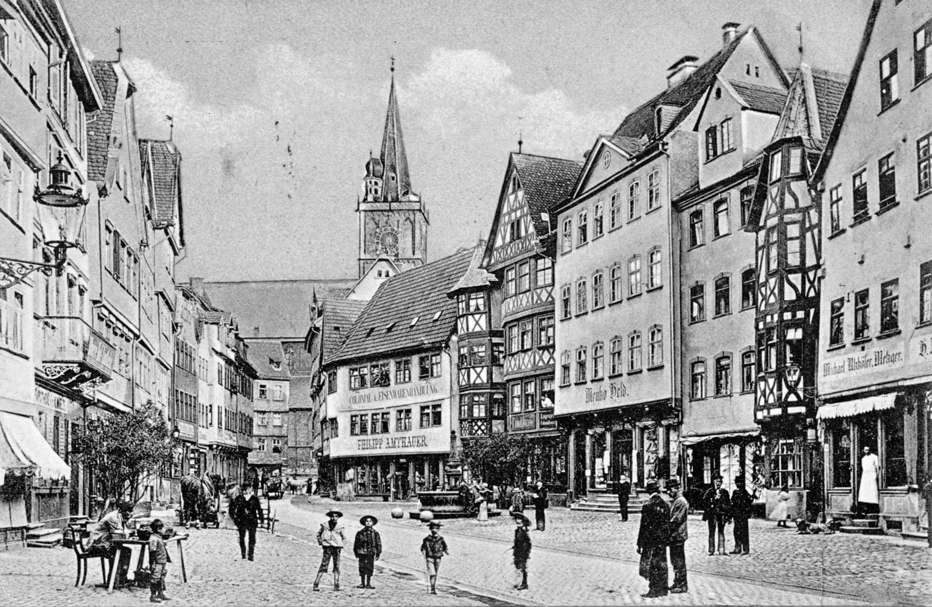 Marktplatz von Wertheim um 1905 Marktplatz von Wertheim zur Zeit von Bertha Gotthelf/Sybil Morel