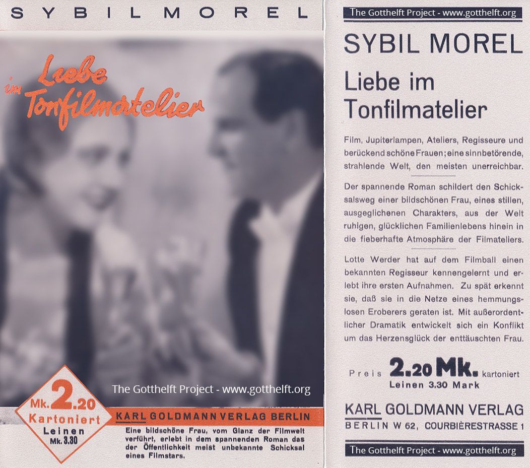 Cover des Romans Sybil Morels/Bertha Gotthelfts Roman