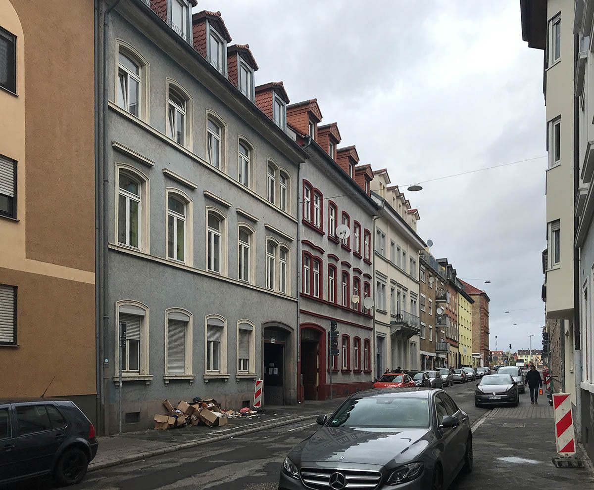 Blick ins Quadrat K4 Die Straße, in der Sybil Morel/Bertha Gotthelft geboren wurde.