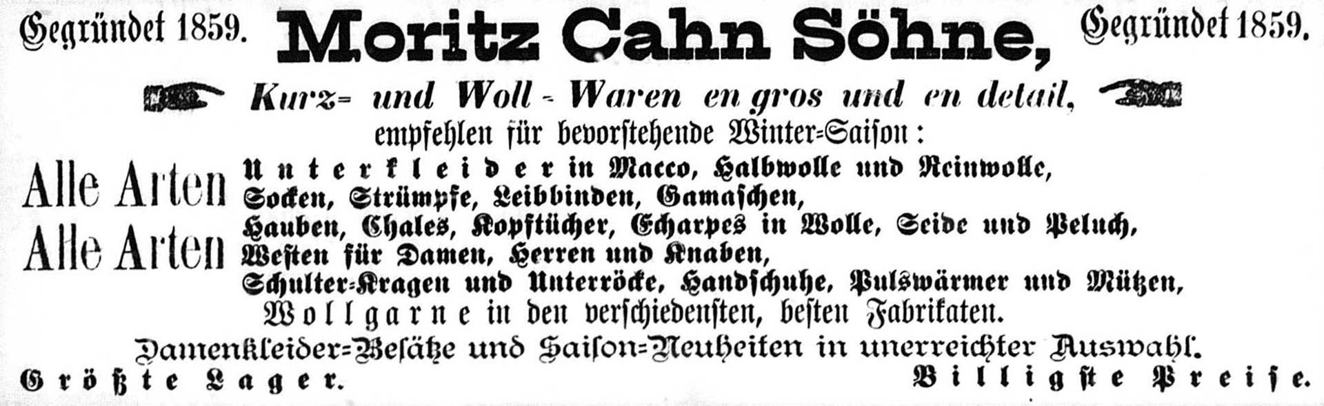 Jüdisches Leben in Wertheim: Kurzwarengeschäft Moirtz Cahn Söhne Sybil Morel/Bertha Gotthelft: Jüdisches Leben in Wertheim