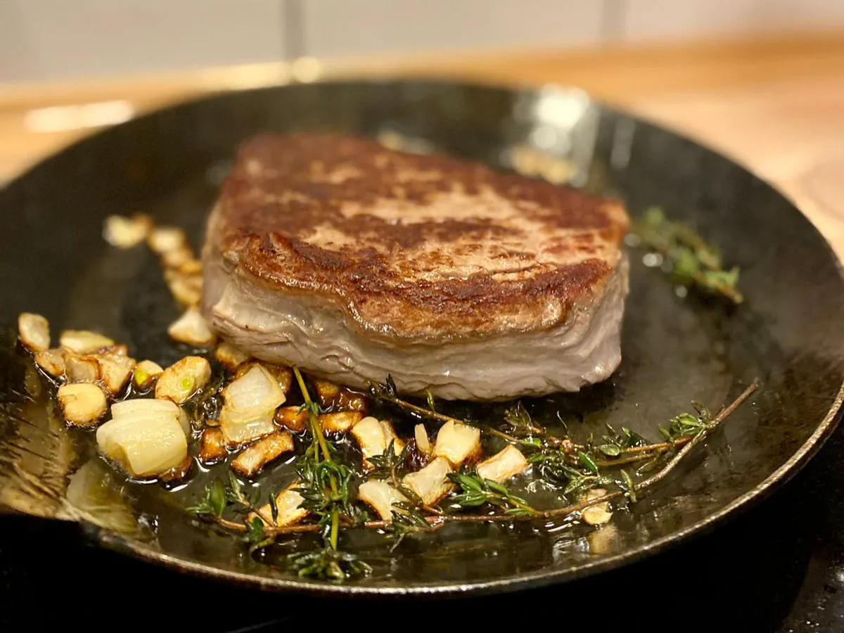 Rinder Steak in der Pfanne vom Petershof Ohlenhard