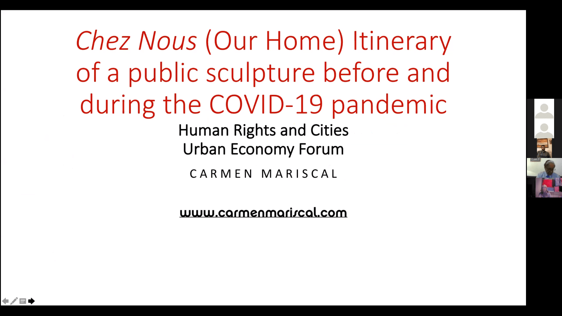 A Presentation by Carmen Mariscal