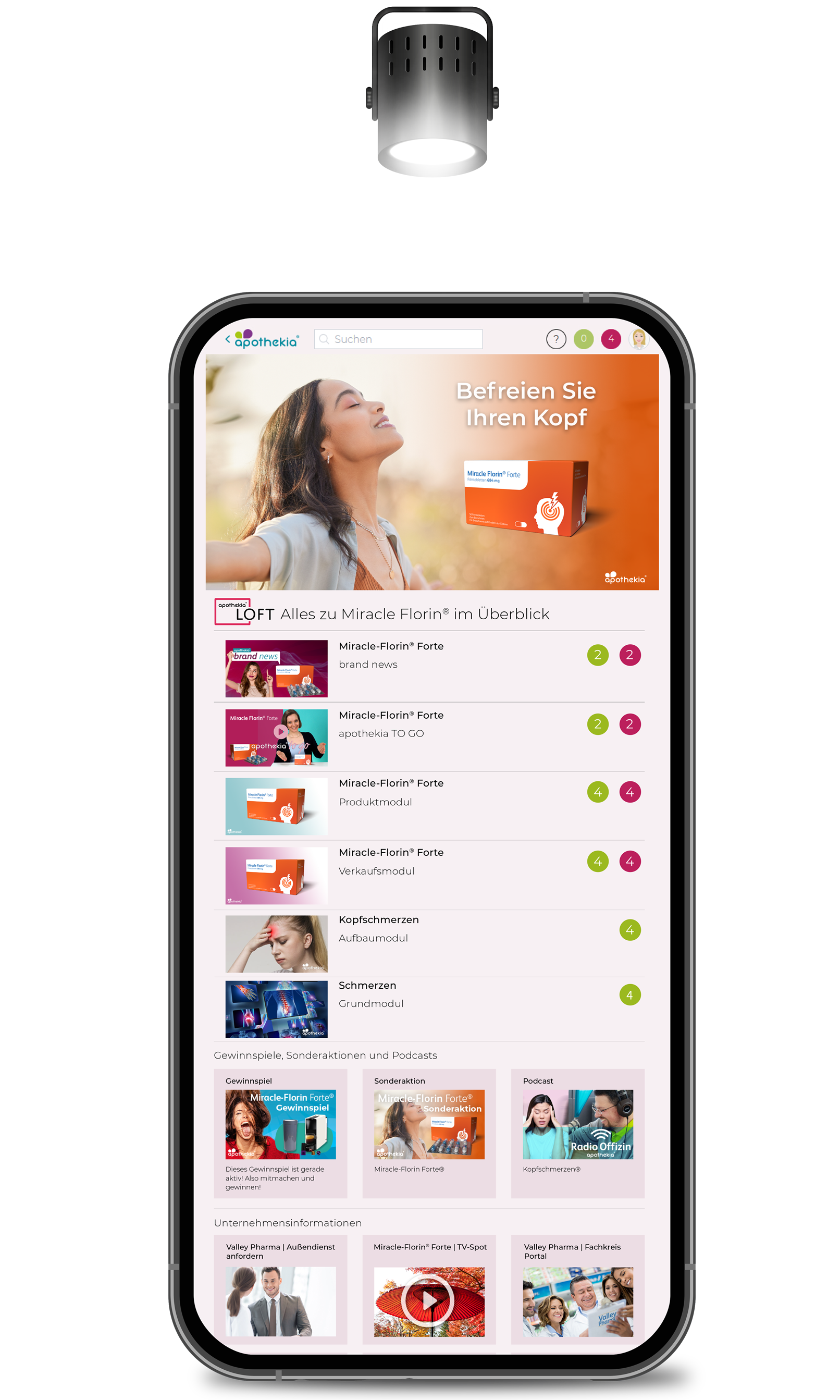 Diverse digitale Geräte, die apothekia`s responsive Design zeigen