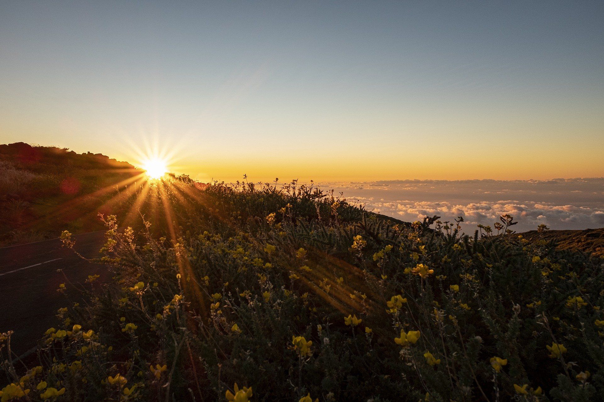 Sonnenuntergangsstimmung auf La Palma