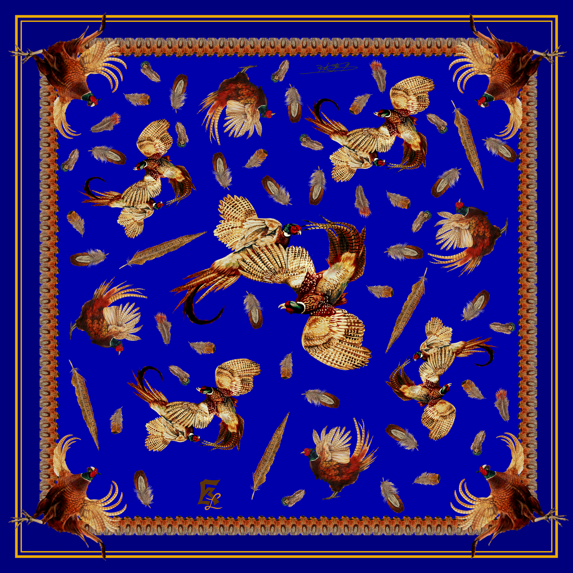 scarf seide Eisvogel Tuch