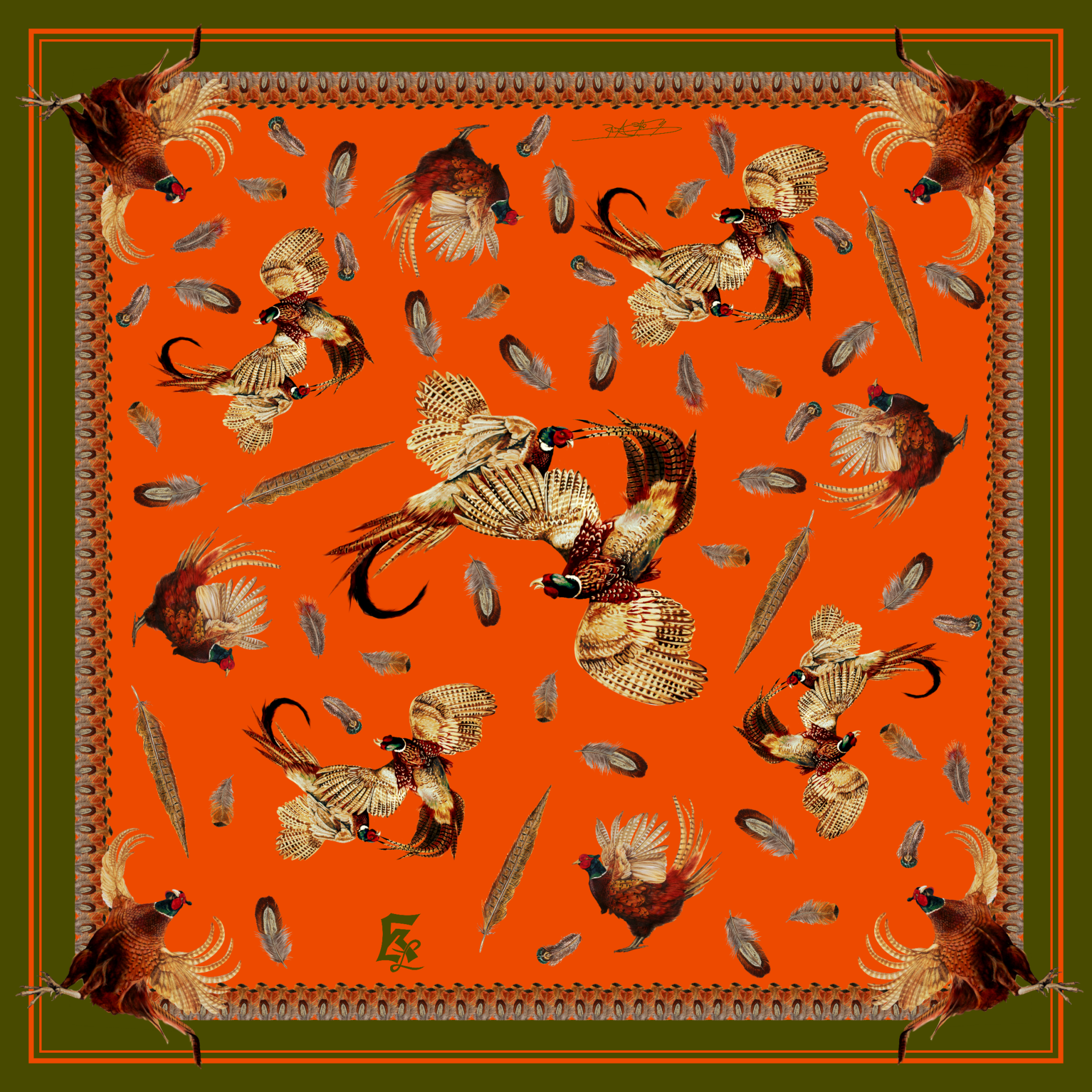 scarf seide Eisvogel Tuch