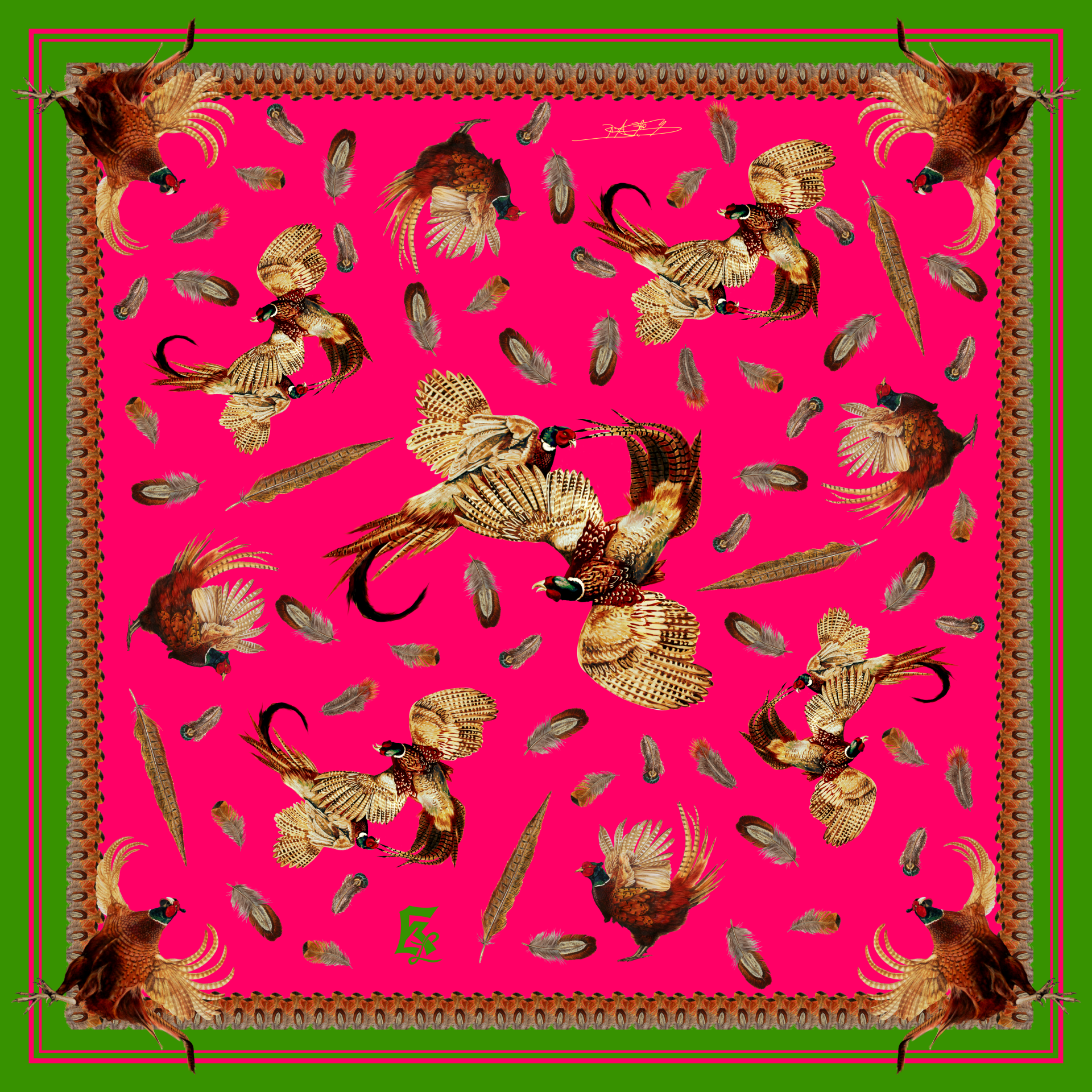 scarf seide Eisvogel Tuch