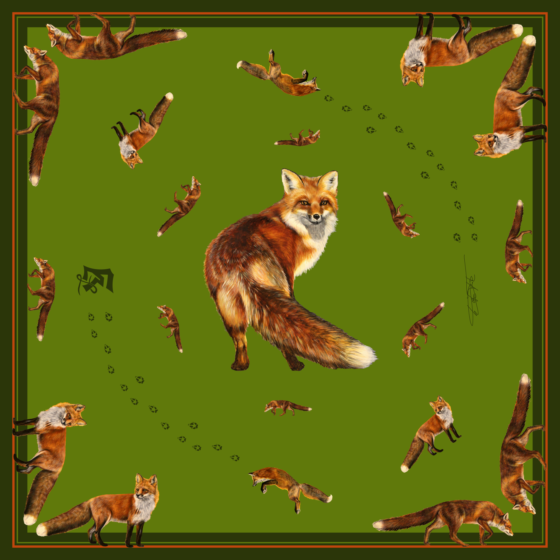 scarf seide Eisvogel Tuch