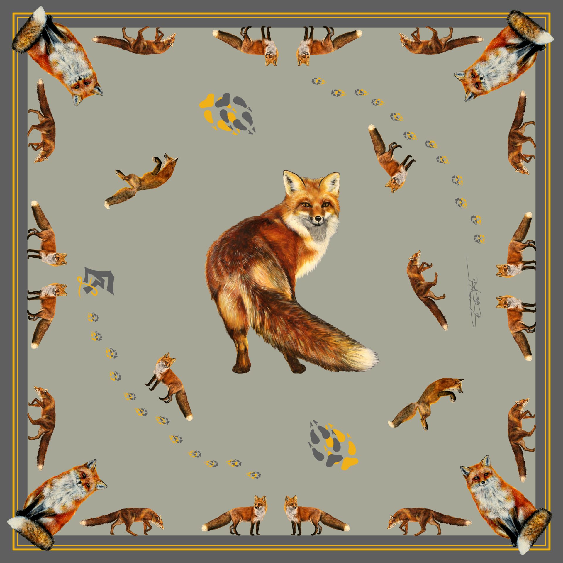 scarf seide Eisvogel Tuch