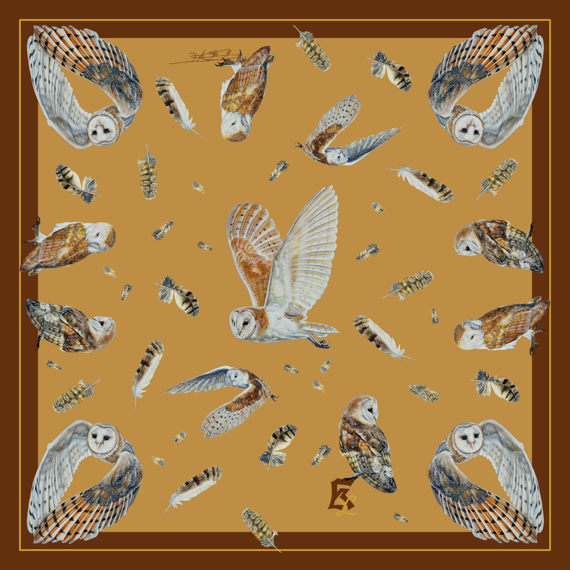 scarf seide Eisvogel Tuch