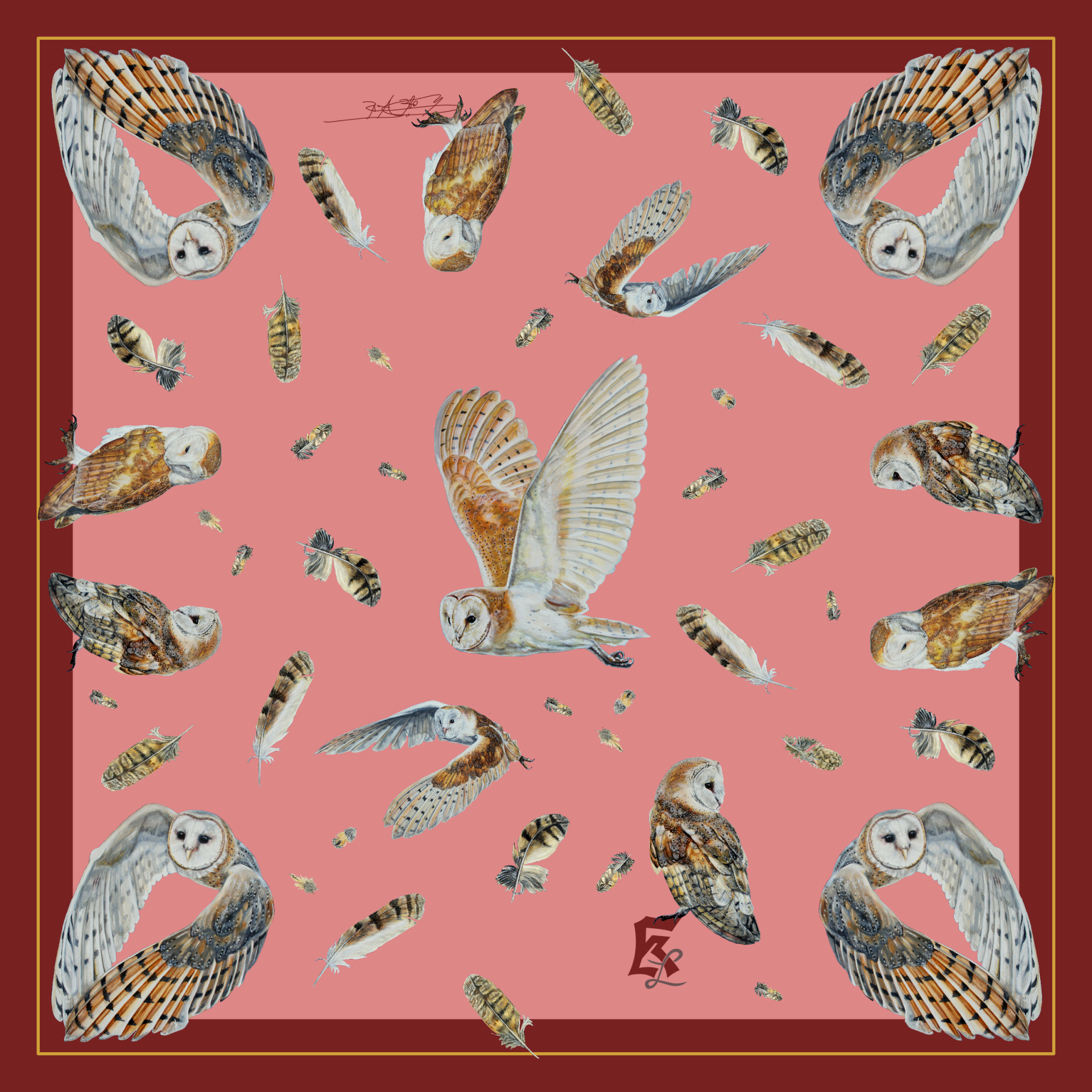 scarf seide Eisvogel Tuch