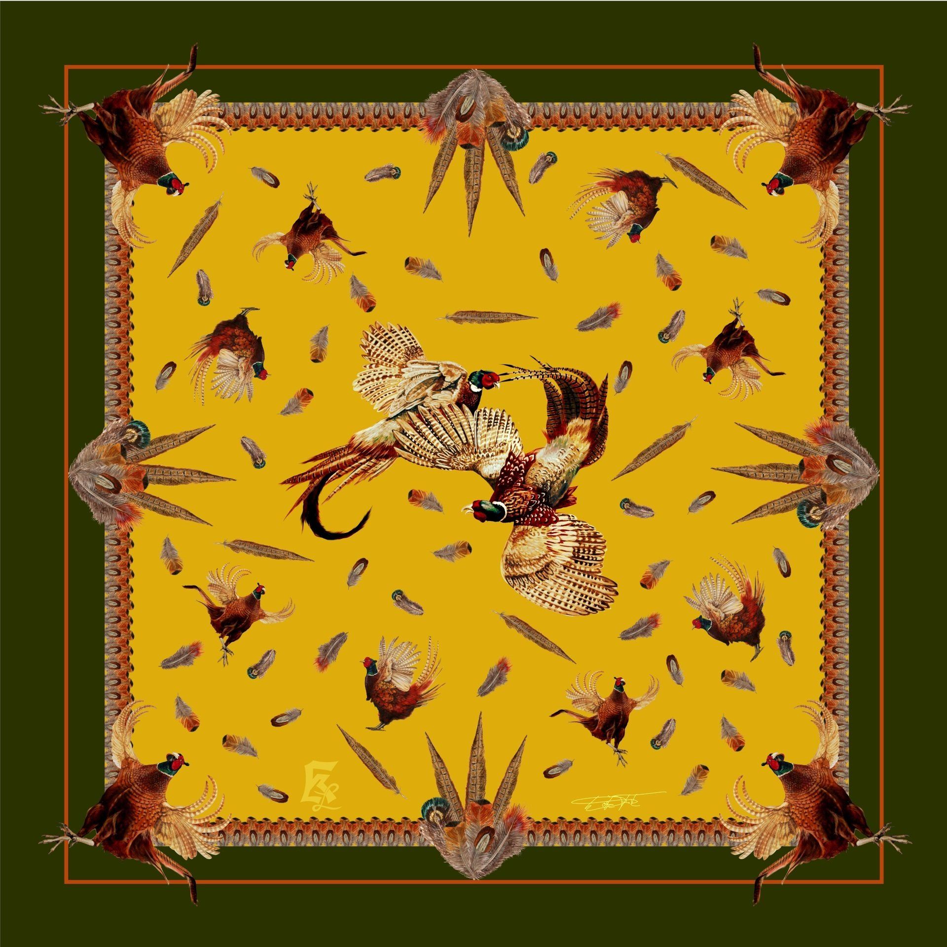 scarf seide Fasan Tuch