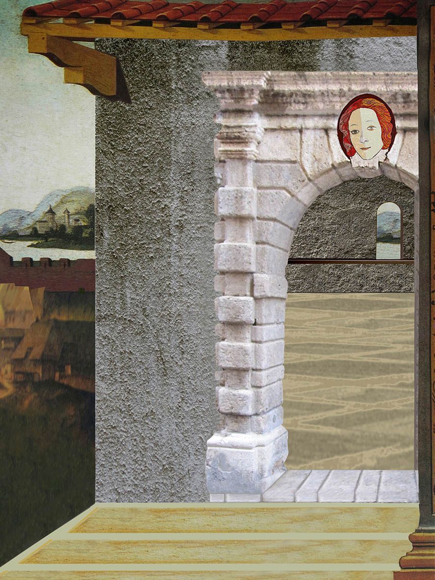 Modifikation nach einem Gemälde von Sandro Botticelli