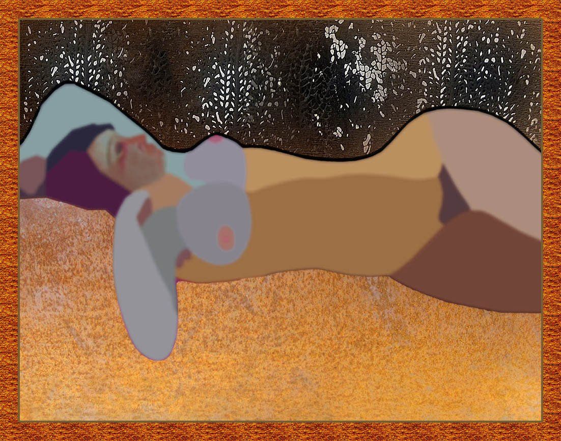 Digitale Bearbeitung eines der großen Akte von Modigliani