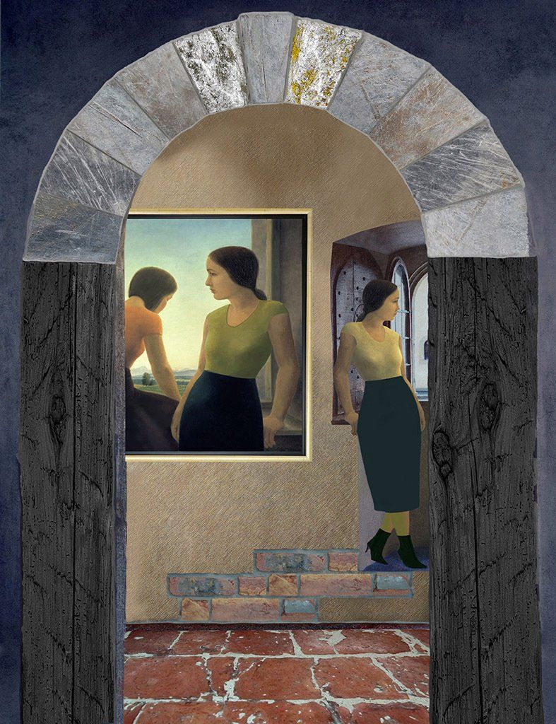 Das Werk von Schrimpf in schlossartigem Ambiente - eine der beiden Frauen hat sich selbständig gemacht.