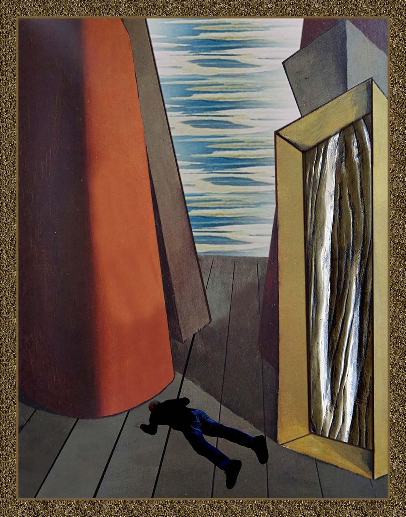 Vor de Chiricos metaphysischer Welt kapituliert, gestürzt und nicht wieder aufgestanden