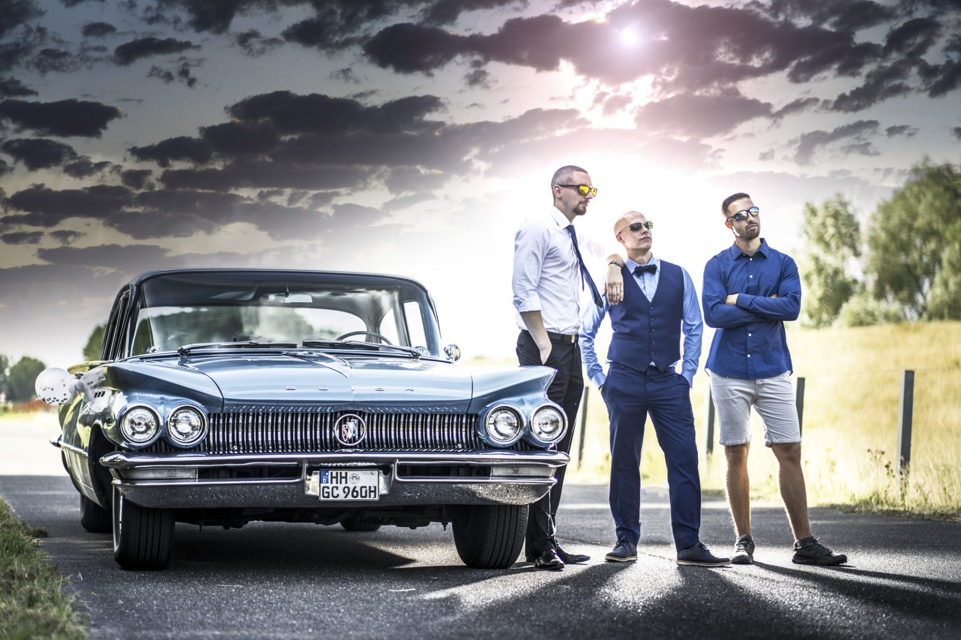 Hochzeitsfotos im Westcoast Style im Sonnenuntergang in Glückstadt