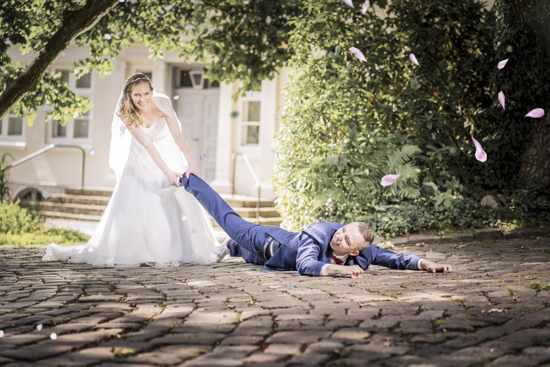Lustige Hochzeitsfotos