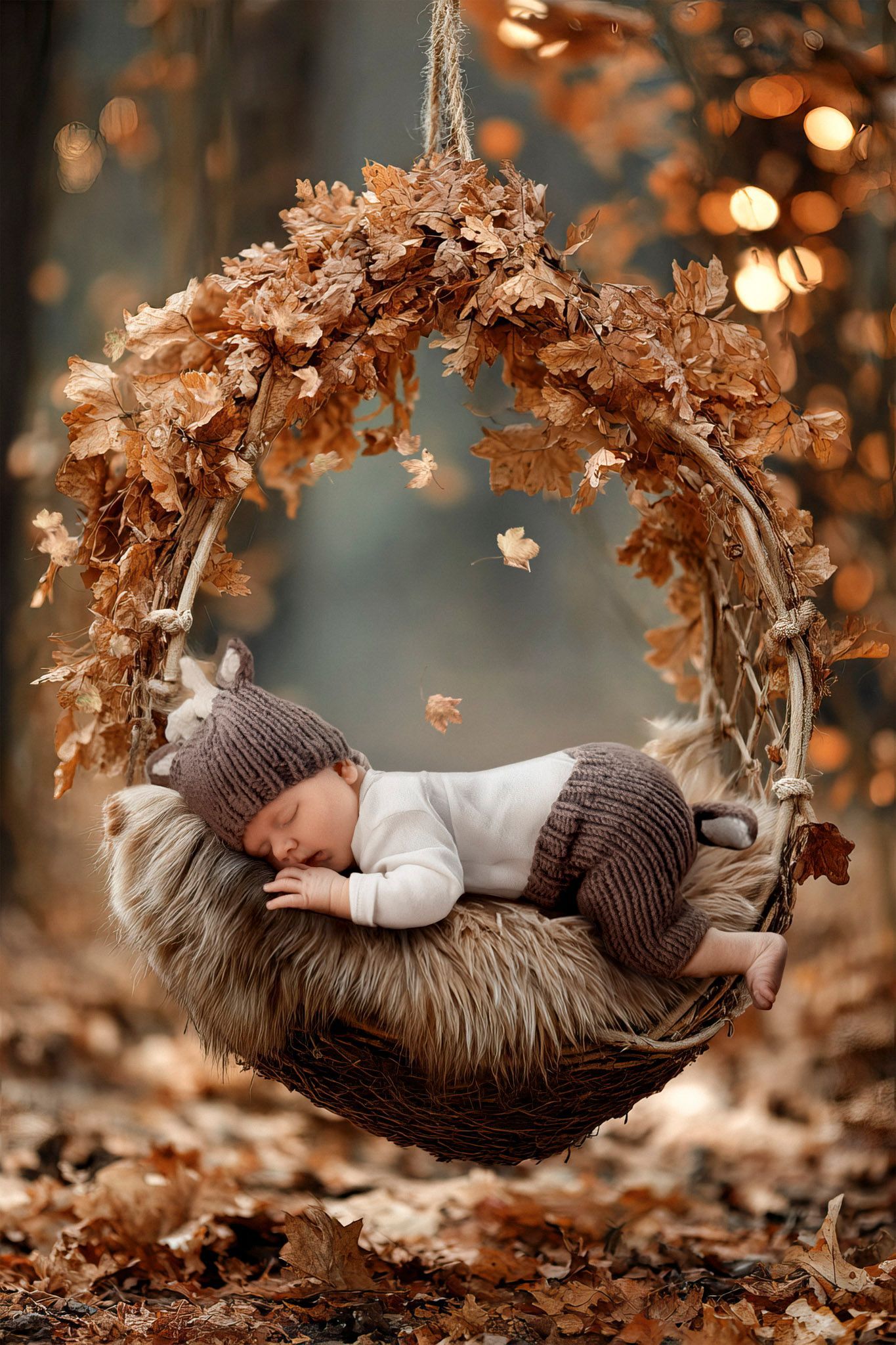 Newborn Baby Shooting Hausbesuch mit Wald in Burg