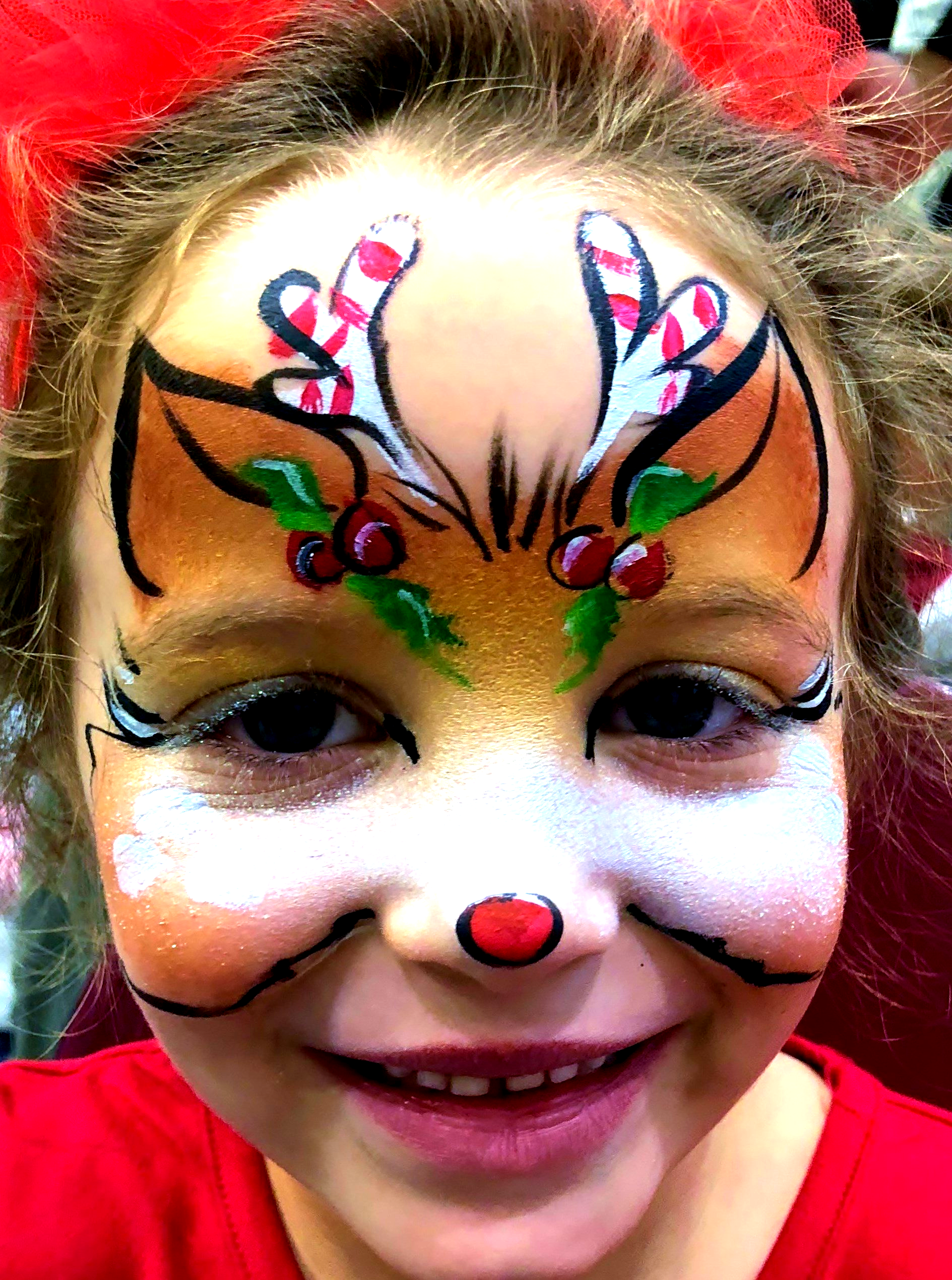 Reindeer Face Painting