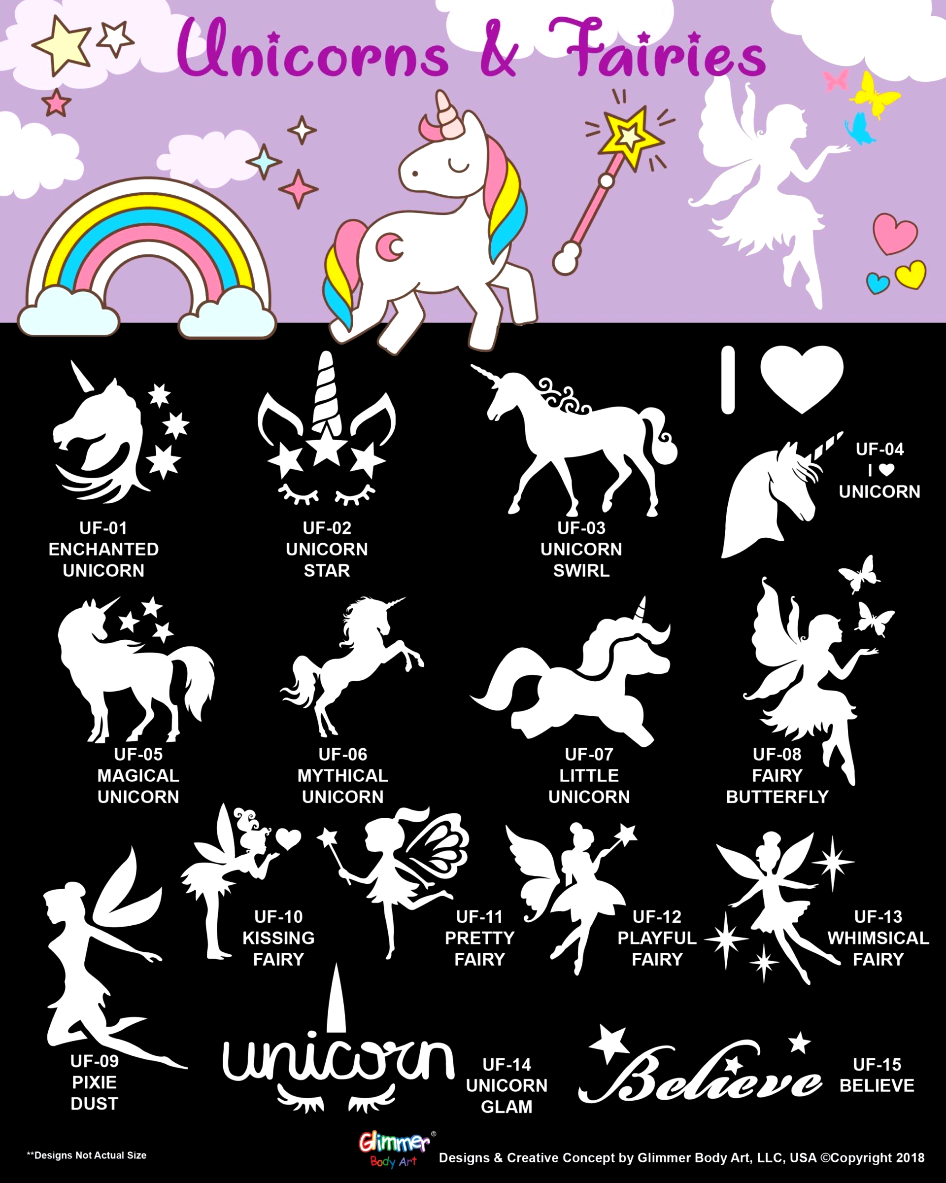 Unicorn and Fairies Tattoos