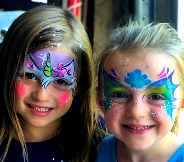 Photo of children after face painting