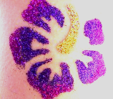 hibiscus glitter tattoo