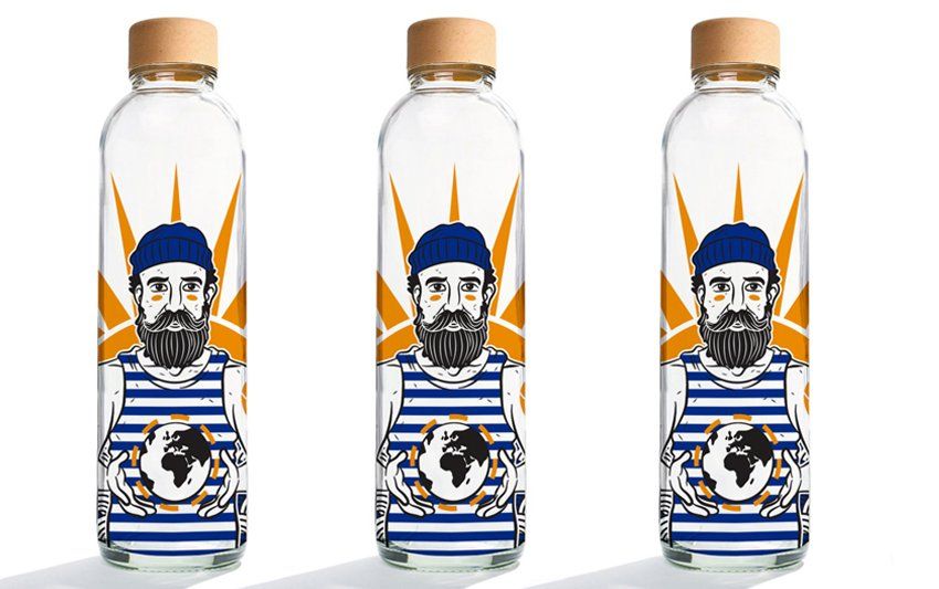 Illustration LichtBlick SE Flaschengestaltung für LichtBlick SE