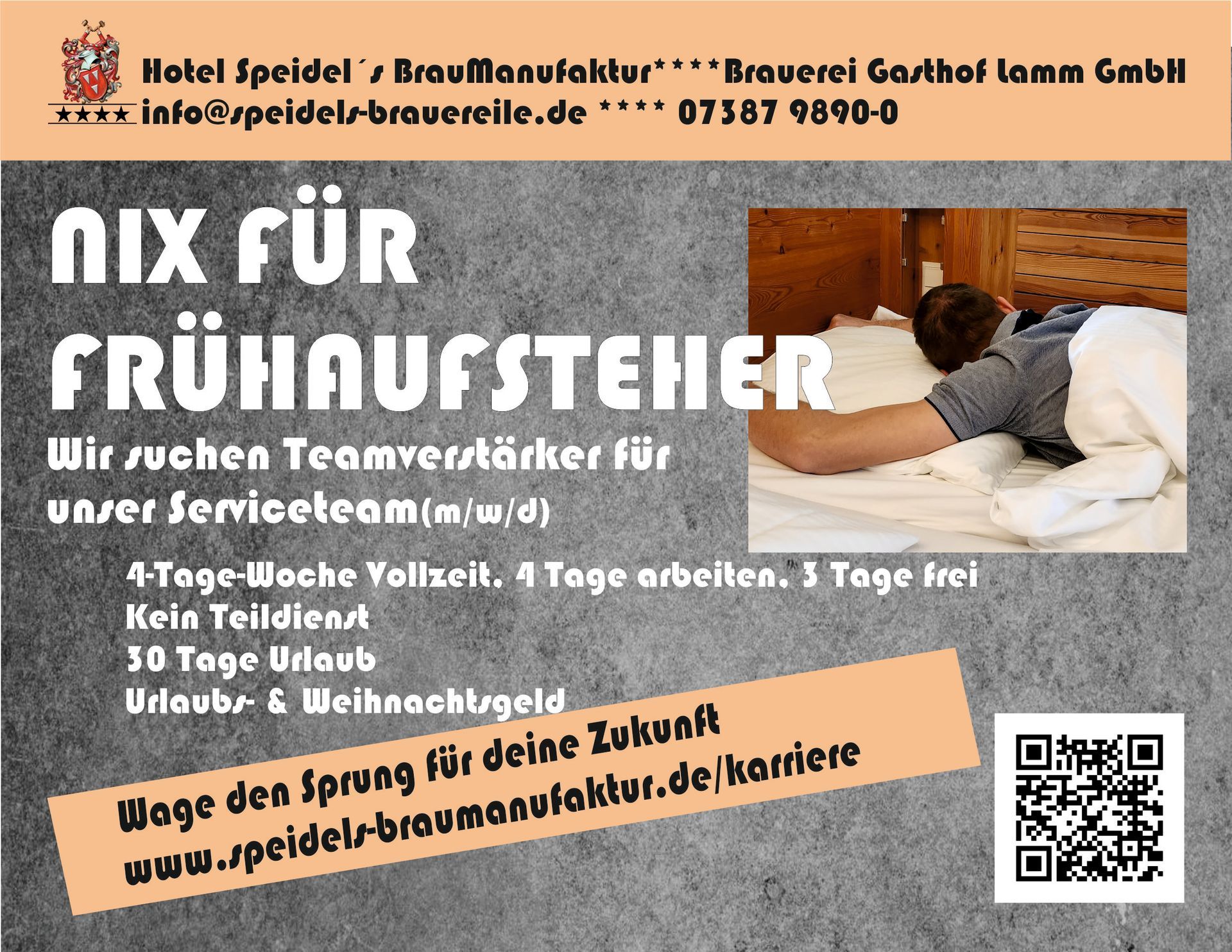 Servicemitarbeiter Vollzeit 4-Tage-Woche Job | Karriere | Service | Servicemitarbeiter | Kellner | 4-Tage-Woche