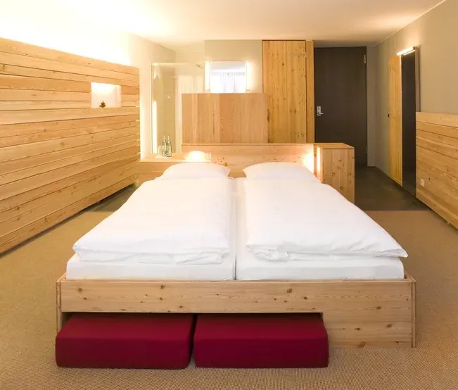 Doppelzimmer Gerstenboden im Erdgeschoss zur kleinen Seitenstraße in Speidel’s BrauManufaktur.