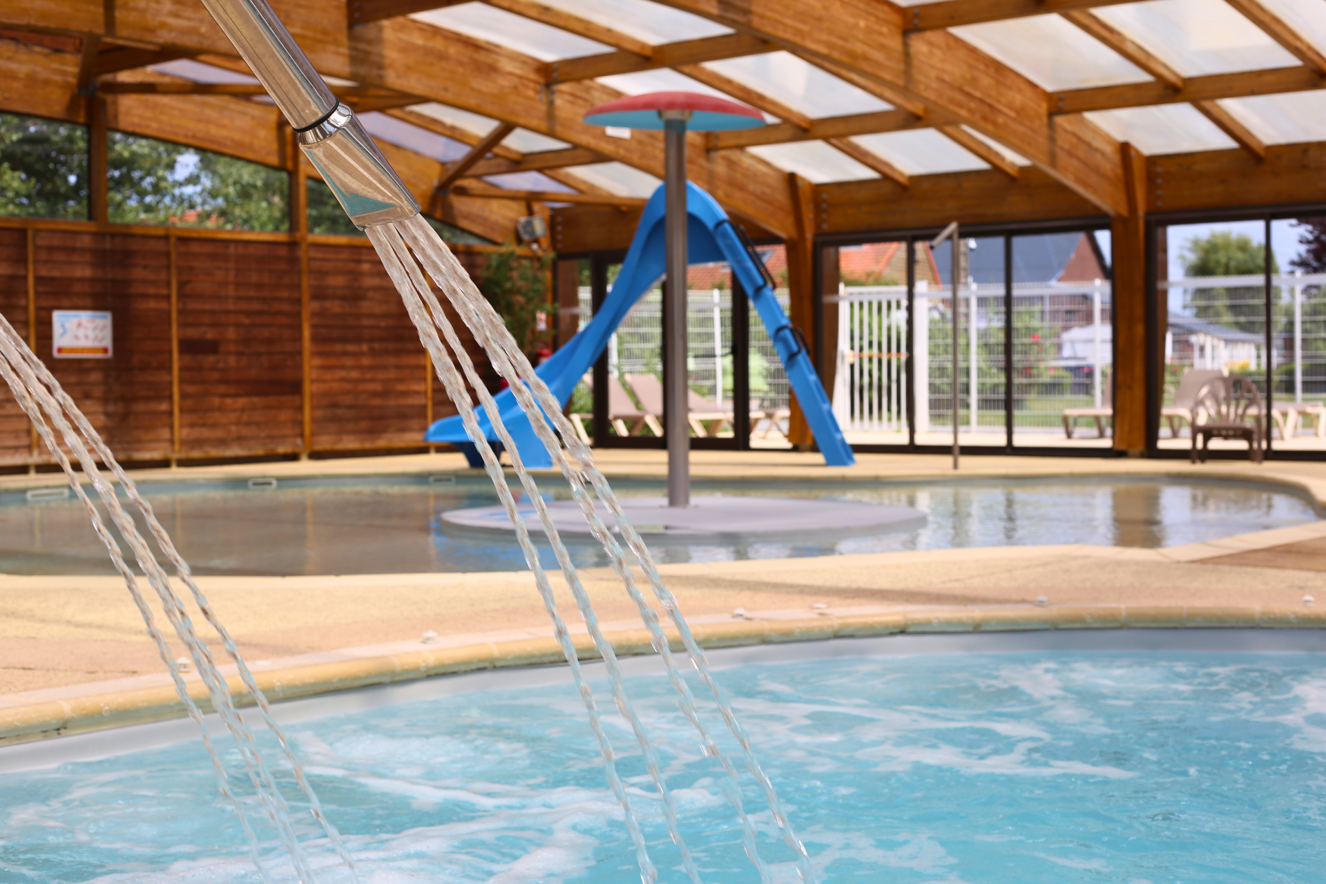 camping avec piscine et toboggan en baie de somme