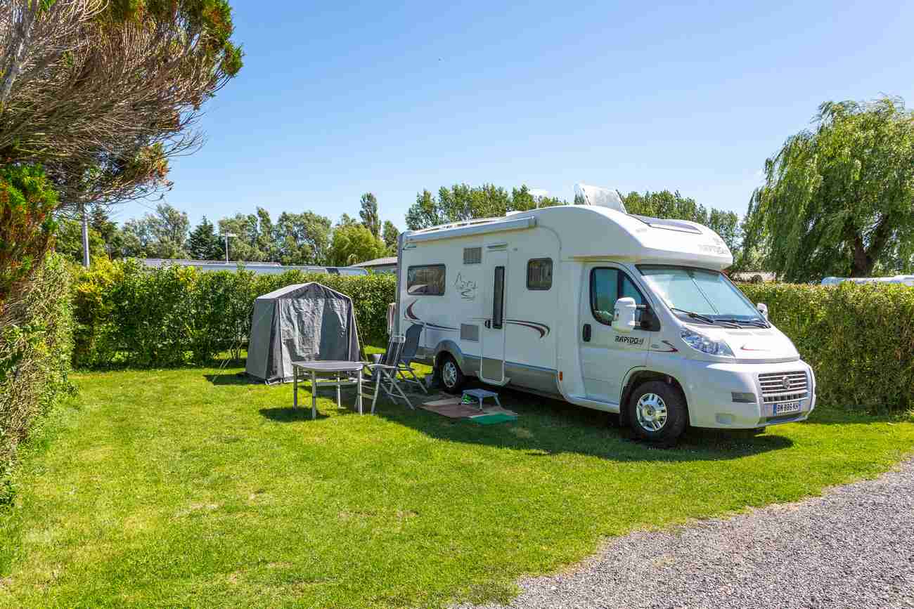camping-car sur emplacement