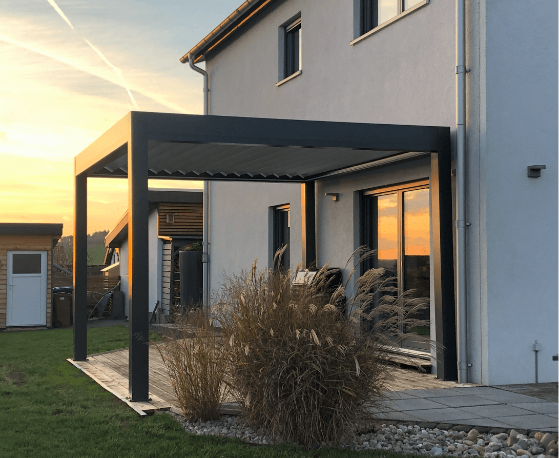 Alu-Lamellendach, Lamellenpavillon, Alu Lamellenpavillon